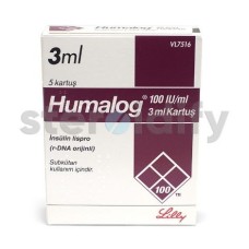 HUMALOG 100IU CART Lilly