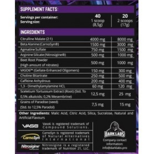 Dark Labs CRACK Pre-Workout Dark Labs